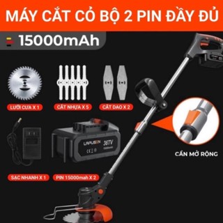 Máy cắt cỏ cầm tay dùng pin điện công suất 1800w, pin khủng 15000mah, hàng chính hãng, bảo hành 12 tháng