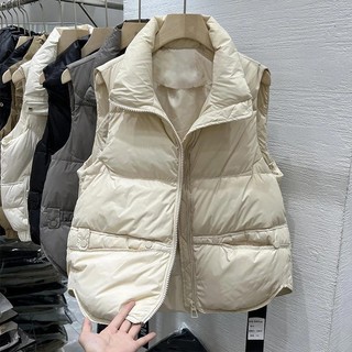 Hàng có sẵn! #women áo khoác phao sát nách vải cotton thời trang thu đông mới cho nữ