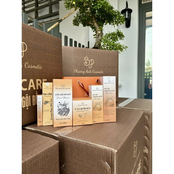 COMBO CỐT GỘI BỒ KẾT - Ủ XẢ BƯỞI DỪA ( Tặng Dưỡng mi + Xịt bưởi )