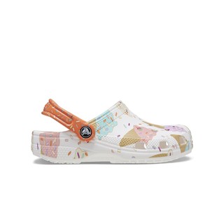 Giày Clog Trẻ Em Crocs Toddler Classic Ice Cream Graphic - White