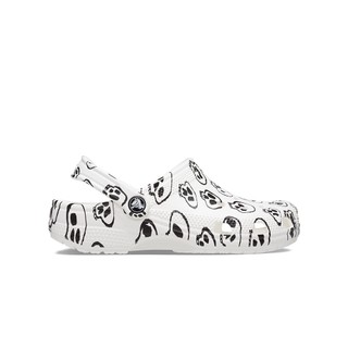 Giày Clog Unisex Crocs Classic Skull Print - White/Black
