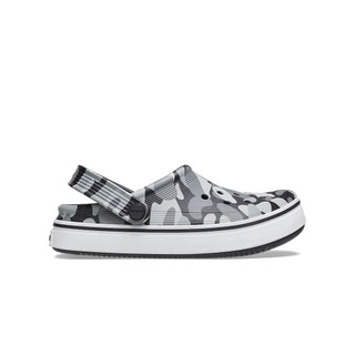Giày Clog Trẻ Em Crocs Off Court Camo Redux - Black/White