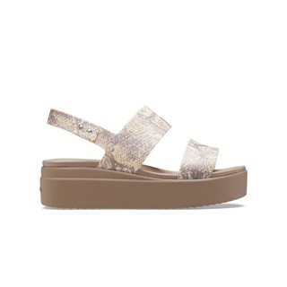 Giày Đế Xuồng Nữ Crocs Brooklyn Snake - Vanilla