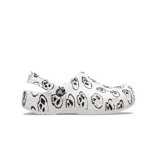 Giày Clog Trẻ Em Crocs Classic Skull Print - White/Black