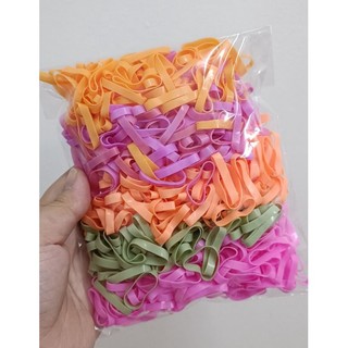 [mới] 1 túi 100gr thun - chun cột tóc, nịt tóc cao su (màu pastel)