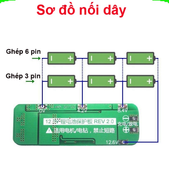 Mạch sạc cân bằng khối pin 3S ( 3 viên 18650) - dòng xả 20A