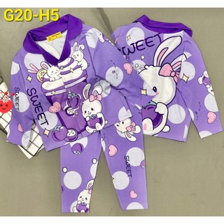 Mã g20 size 8-20kg bộ pizama bé gái thun lạnh 3d