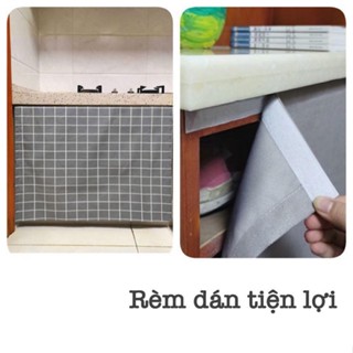   RÈM DÁN TƯỜNG_CAO 45CM  RÈM VẢI THÔ MỘC decor tủ bếp phong cách Bắc Âu. Màn che gác trang trí nhà cửa vải họa tiết 
