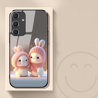 Ốp lưng samsung a04s mặt kính in hình gấu dễ thương .