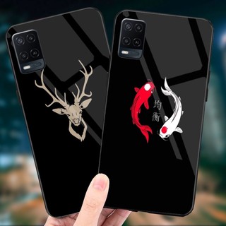 Ốp Lưng OPPO A54, A55 Mặt kính cường lực cao cấp, sáng bóng, Thiết kế độc quyền .