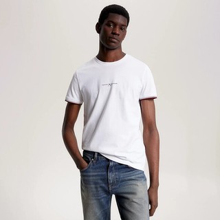 Tommy hilfiger - áo thun nam tay ngắn tommy logo tipped tee mw0mw32584ybr