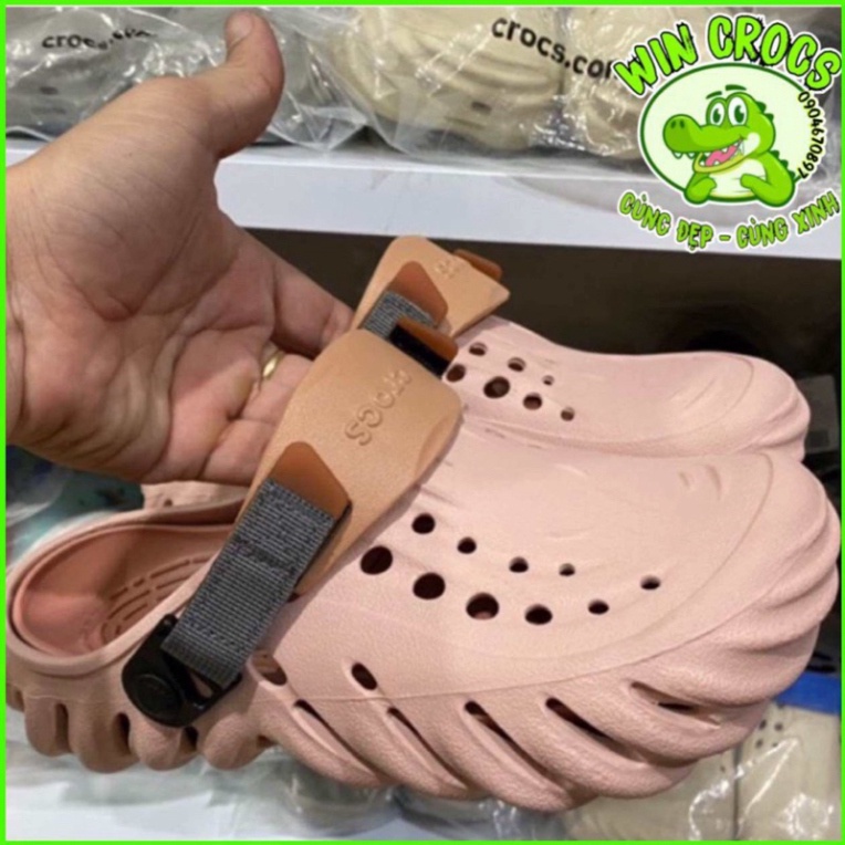 |CHÍNH HÃNG| Dép ECHO CROCS MÀU HỒNG nam nữ unisex,lỗi nhỏ đã xử lý,Tặng kèm 10 Sticker - Win CrocsF - Hàng mới về