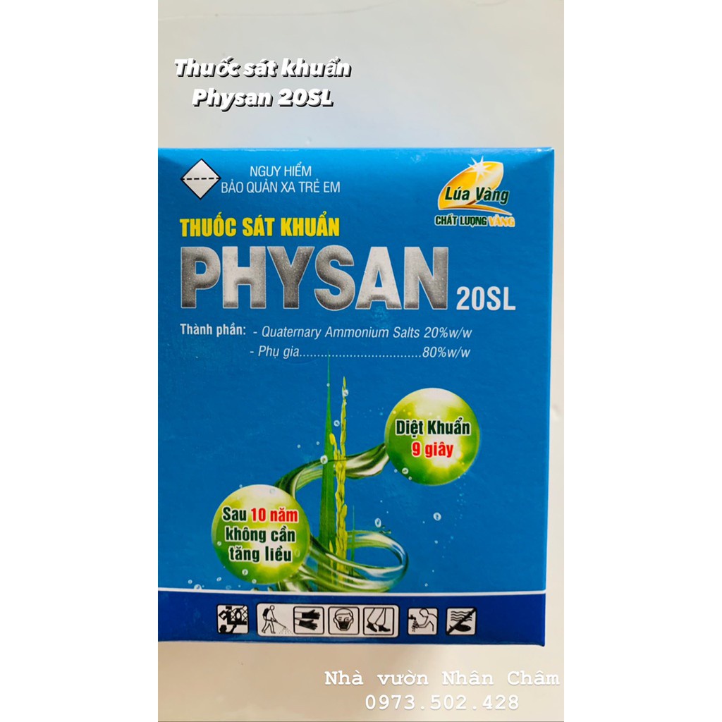 Gói 12ml dung dịch sát khuẩn trừ các loại nấm bệnh cây trồng Physan 20SL 57