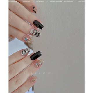 móng giả_nail box móng thiết kế đính đá tráng gương