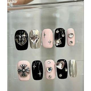móng giả_nail box móng thiết kế đính đá tráng gương