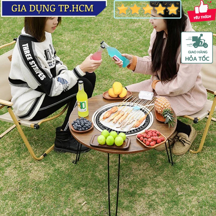🆕 Bàn nướng ngoài trời Barbecue Table for Outdoor Backyard Picnic Home