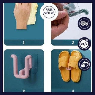 COMBO 3 CÁI Móc treo giày dép dán tường đa năng 2 chấu TH3