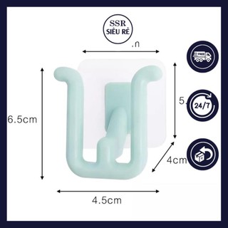 COMBO 3 CÁI Móc treo giày dép dán tường đa năng 2 chấu TH3