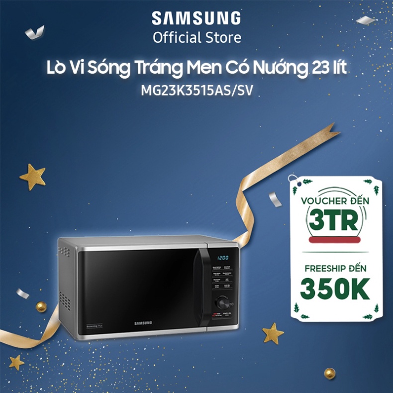 ( Lò vi sóng tráng men Dòng nướng Samsung 23 Lít (MG23K3515AS) ]