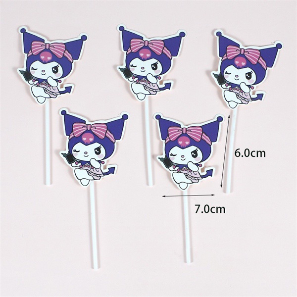 Set que cắm Kuromi tím số 4