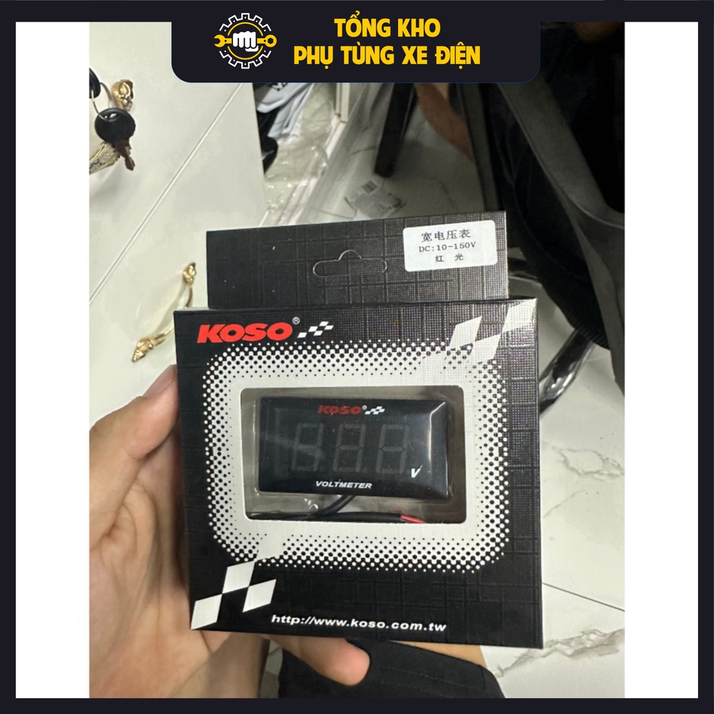 [TẶNG 2 DÂY RÚT] Báo vol koso 5v-150v hàng thật Báo vol xe điện,xe máy điện 133,xmen,gogo,vespa | tà