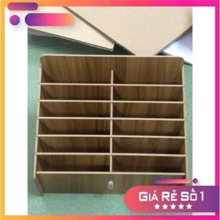 Kệ gỗ 12 ngăn đựng màn hình điện thoại