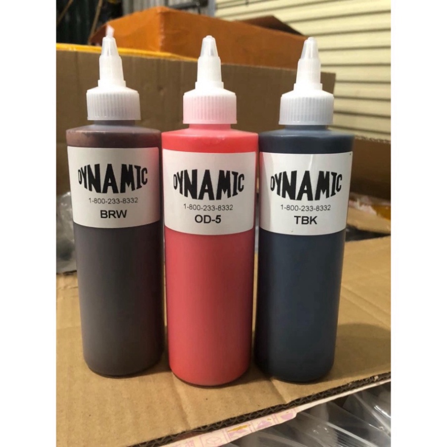 mực xăm dynamic ,mực học phun xăm trên da giả chai lớn 250ml