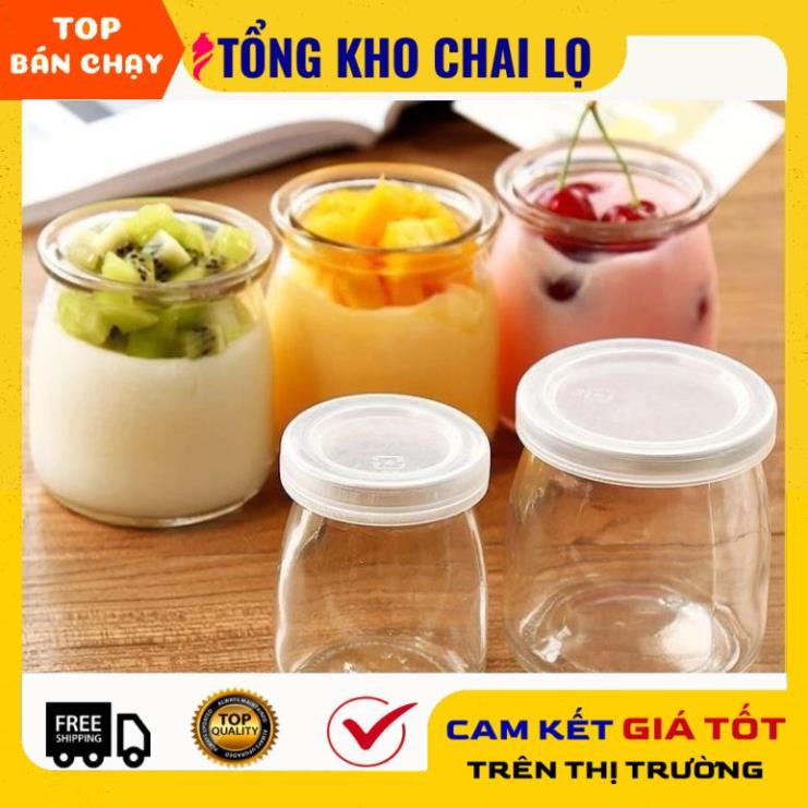 Hủ Thủy Tinh Đựng Sữa Chua 100ml 200ml Có Nắp ❤ Hũ Đựng Gia Vị, Bánh Mứt