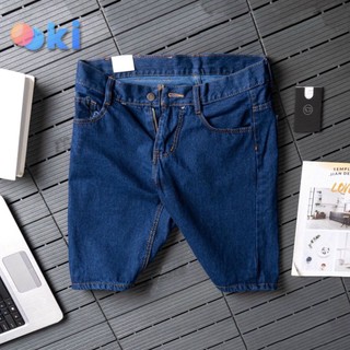 Quần Short jean nam Ooki chất bò quần đùi jean nam ngắn 3 màu trơn chuẩn form