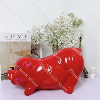 Heo đất tiết kiệm mẫu lộc nằm dáng dài size to phong thuỷ tài lộc ống tiết kiệm tiền - heo đất hot hit hđhh03