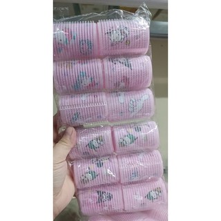 1 cái lô cuốn tóc gai dính in hoạ tiết thỏ + carrot