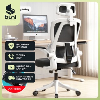 Ghế Văn Phòng Xoay Công Thái Học, GAMING Cao Cấp Có Tựa đầu, Điều Chỉnh Lưng, Bảo Vệ Cột Sống Ghế Economic BN419