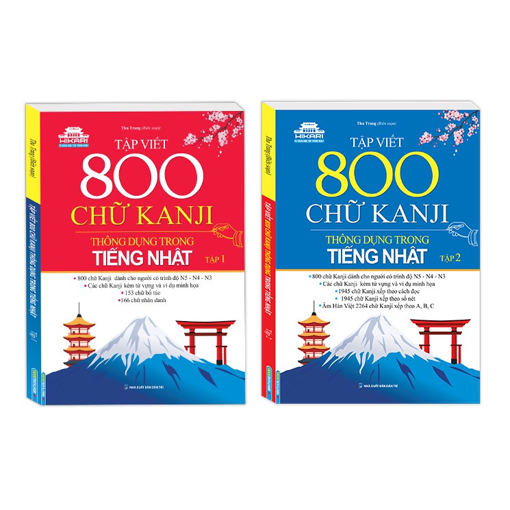 Sách - Combo 2c - Tập viết 800 chữ KANJI thông dụng trong tiếng Nhật (2 cuốn) - MT