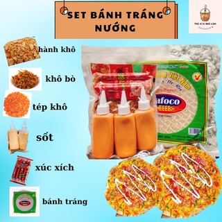 Set bánh tráng nướng đà lạt tại gia tiện lợi không cần bếp than lò nướng