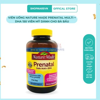 Viên uống Nature Made Prenatal Multi + DHA 150 viên Mỹ dành cho bà bầu