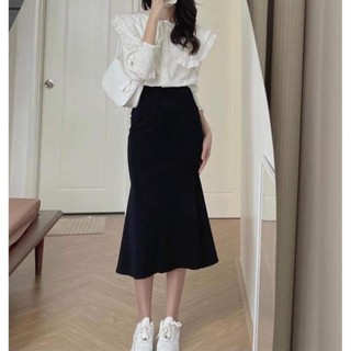 Chân váy đuôi cá dáng dài, váy đuôi cá xòe tôn dáng cực xinh chất vải co giãn dáng Midi xòe Ulzzang Hàn Quốc VA06 XINH