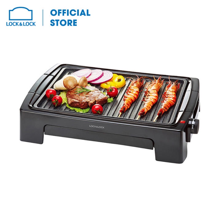 Bếp nướng điện Lock&Lock, 506*140*340mm, 220~240V, 50HZ, 1300~1500W, 3.1Kg - Màu đen EJG221