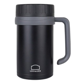 Cốc giữ nhiệt basic table mug lock&lock 500ml, 68mm - màu đen lhc9002b