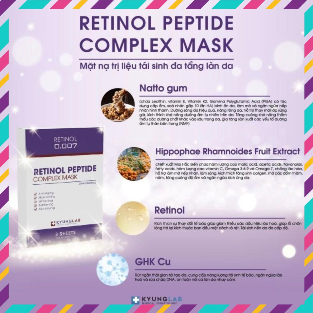 Retinol, mặt nạ retinol KyungLab 25ml tái tạo da mặt, Retinol Peptide Complex Mask trắng da, săn chắc, căng mịn TTD