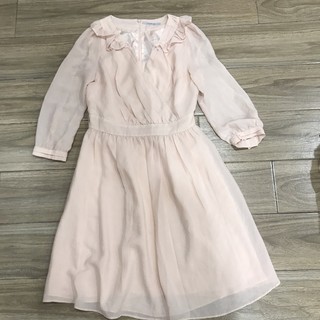 đầm xoè tiểu thư hiệu hàn sz s m nhỏ hồng phấn