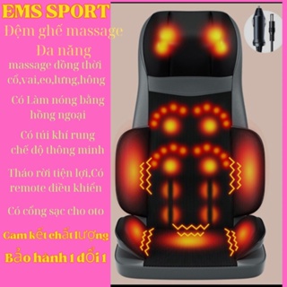 Đệm, Ghế Massage AMONO-K01 - Mát Xa Cổ Vai Gáy, Lưng 3D Chuyên Sâu