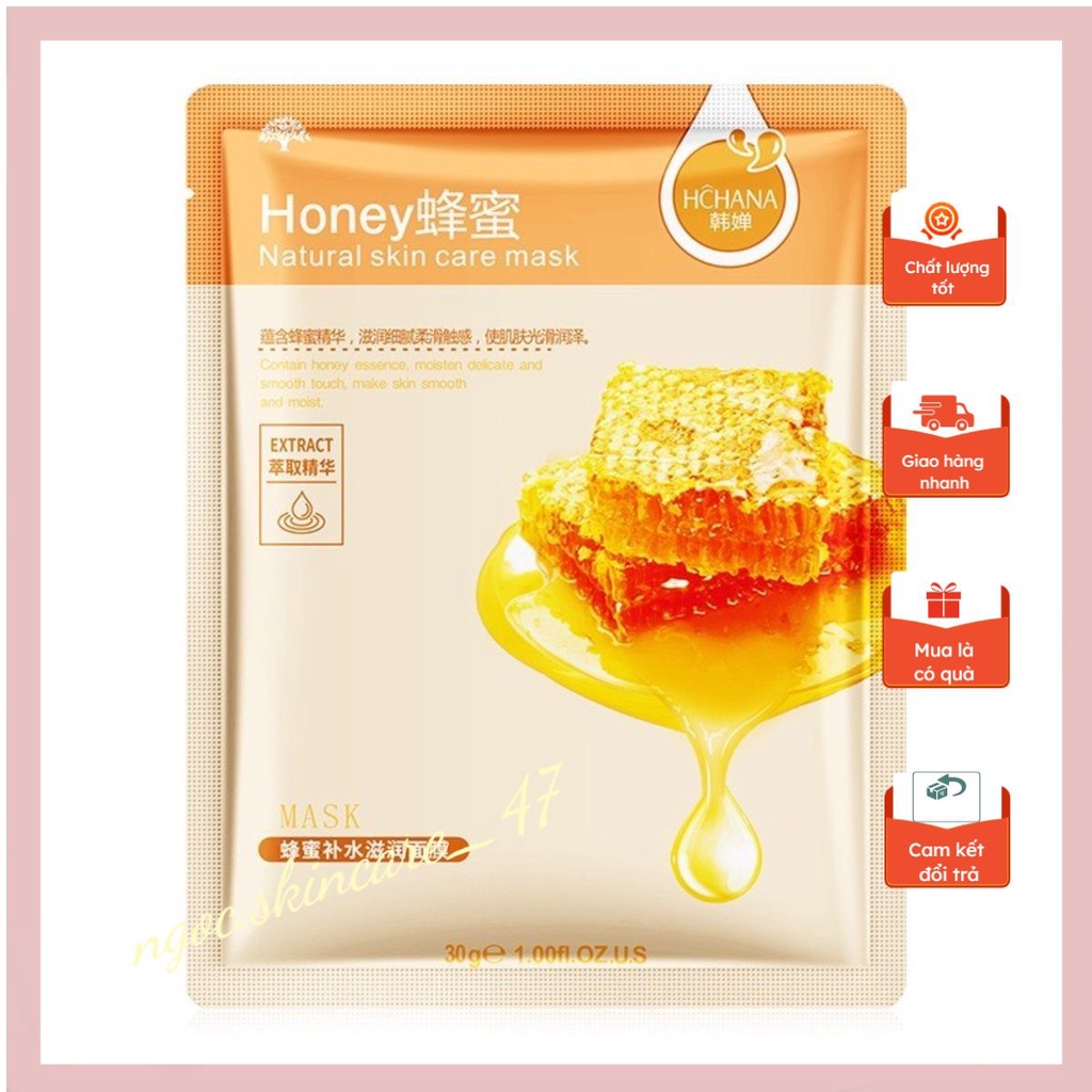 Mặt nạ Hchana 💖FREESHIP💖 chuyên dưỡng ẩm, trắng da, giảm thâm, giảm mụn, thải độc và trẻ hóa làn da