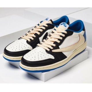 Giày sneaker air jd1 low travis scott - giày thể thao nam nữa jd1 travis scott màu xanh đen