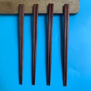 Đũa gỗ trắc đỏ trơn đẹp 23cm (Túi 5 đôi)