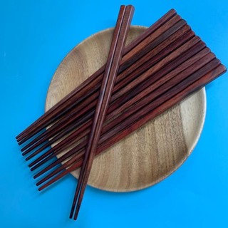 Đũa gỗ trắc đỏ trơn đẹp 23cm (Túi 5 đôi)