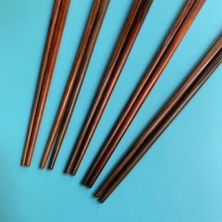 Đũa gỗ trắc đỏ trơn đẹp 23cm (Túi 5 đôi)