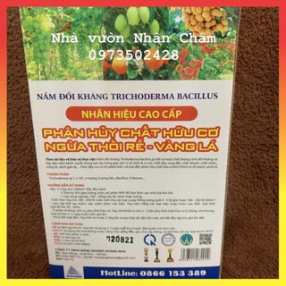 Chế phẩm nấm đối kháng Trichoderma Bacillus Chitosan phân hủy chất hữu cơ 1kg