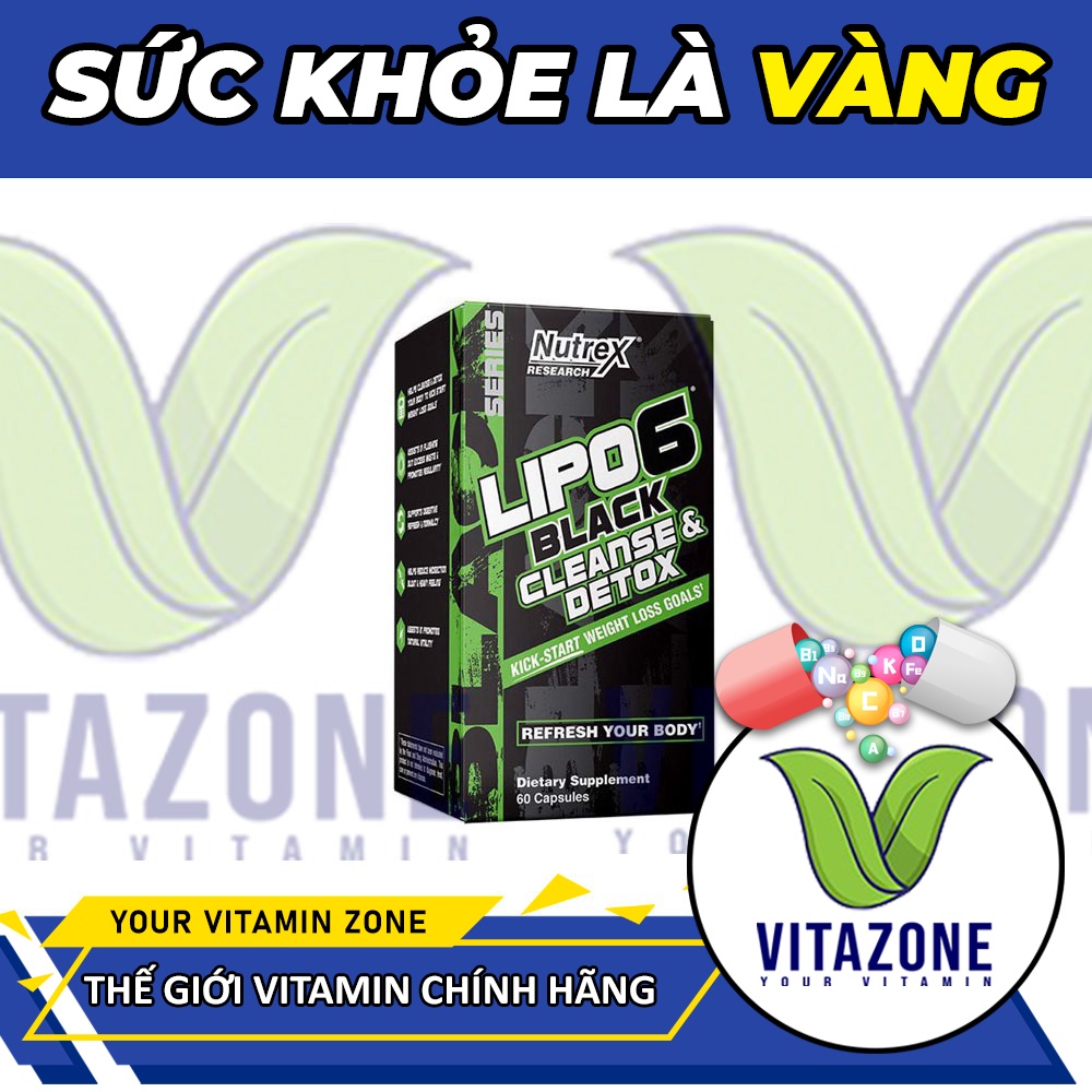 Nutrex Lipo6 Black Cleanse & Detox 60 Viên
