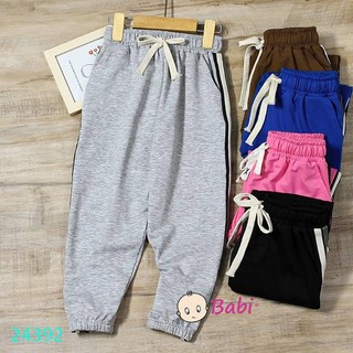Quần jogger dài lưng thun mix sọc năng động cho bé