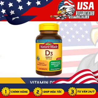 Thực phẩm sức khỏe Nature Made Vitamin D3 2000iu
